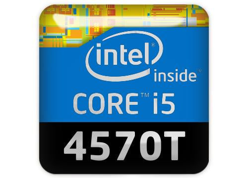 Intel Core i5 4570T 1"x1" Chrome Effect Domed Case Badge / Sticker Logo