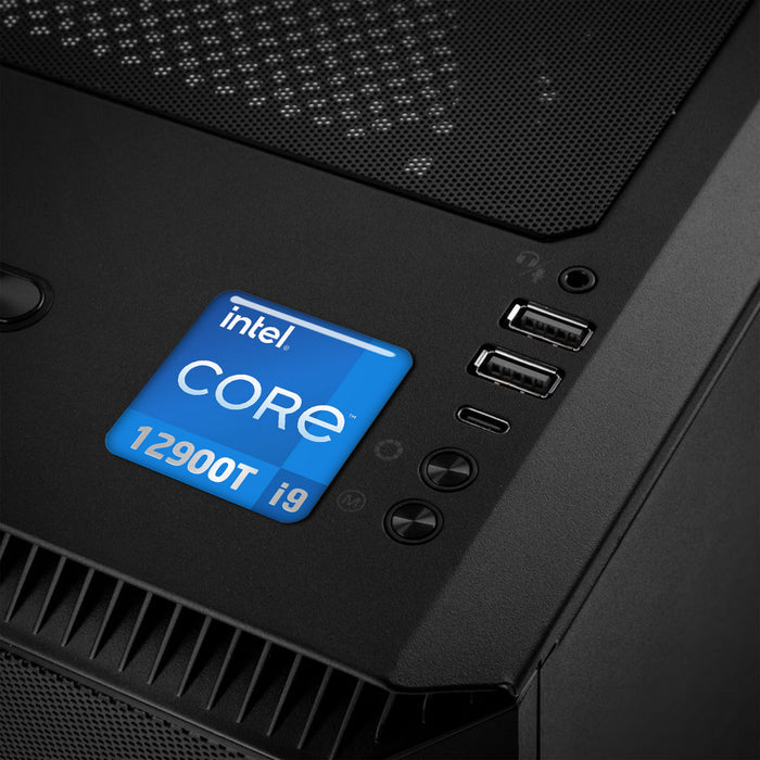 Intel Core i9 12900T 1"x1" Chrome Effect Domed Case Badge / Sticker Logo