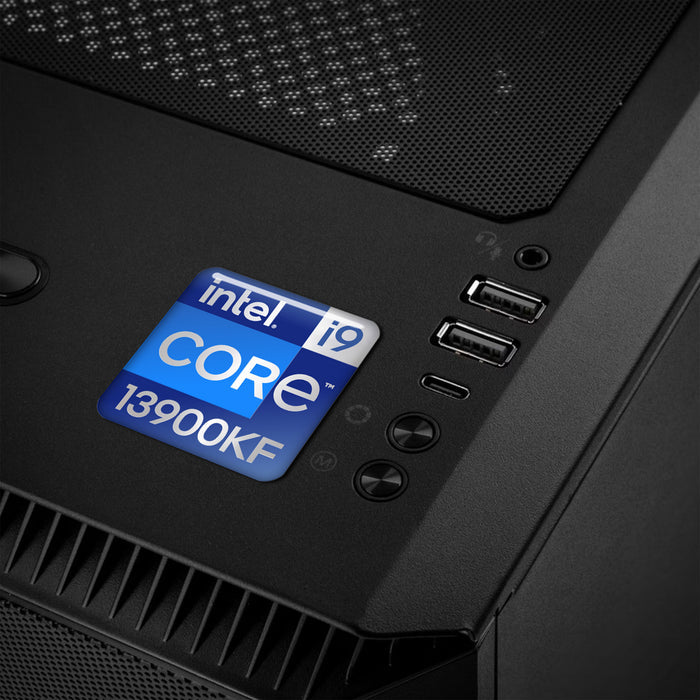 Intel Core i9 13900KF 1"x1" Chrome Effect Domed Case Badge / Sticker Logo