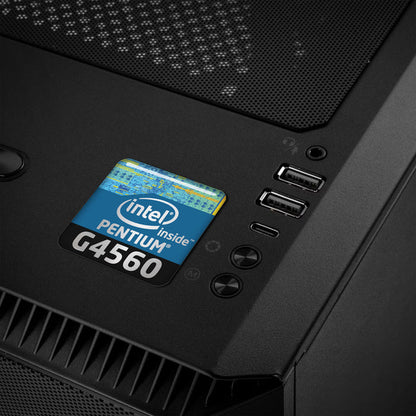 Intel Pentium G4560 1"x1" Chrome Effect Domed Case Badge / Sticker Logo