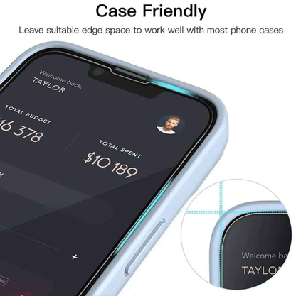 TechPlus iPhone 13 Pro glass screen protector 2-pack showing clear, durable glass covers for iPhone 13 Pro screen.