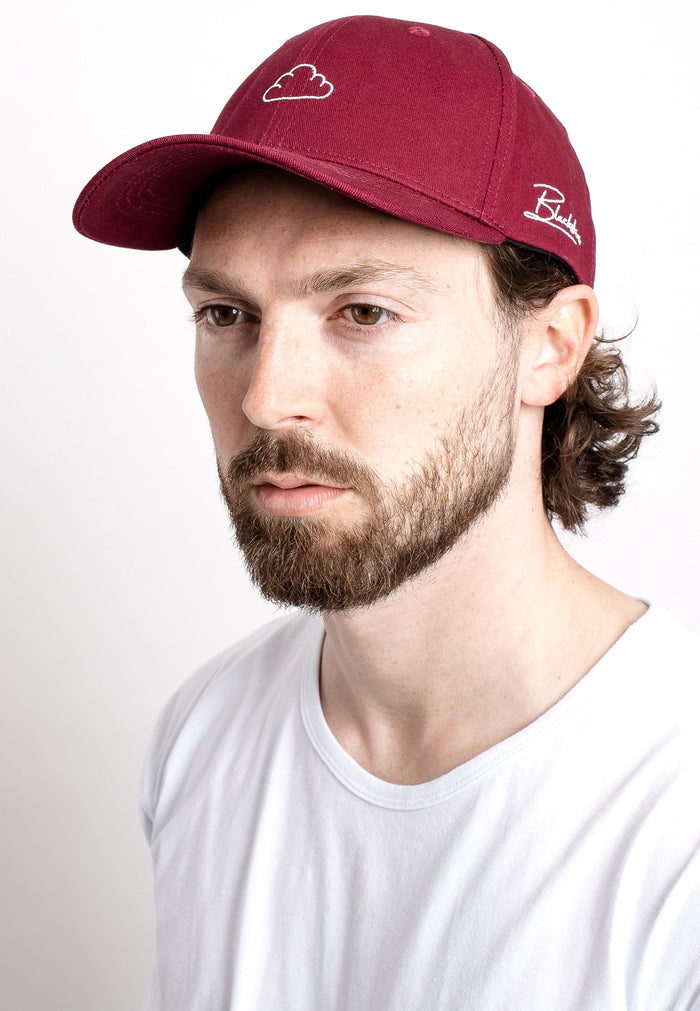 Blackskies-Iuno-Baseball-Cap-Trucker-Hat-Maroon-Snapback-Curved-Maroon