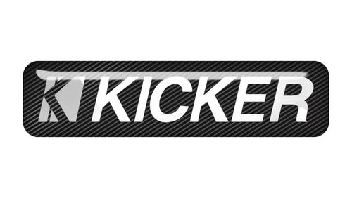 Kicker 2"x0.5" Chrome Effect Domed Case Badge / Sticker Logo