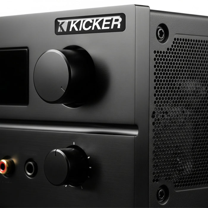 Kicker 2"x0.5" Chrome Effect Domed Case Badge / Sticker Logo