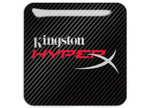 Kingston HyperX 1"x1" Chrome Effect Domed Case Badge / Sticker Logo