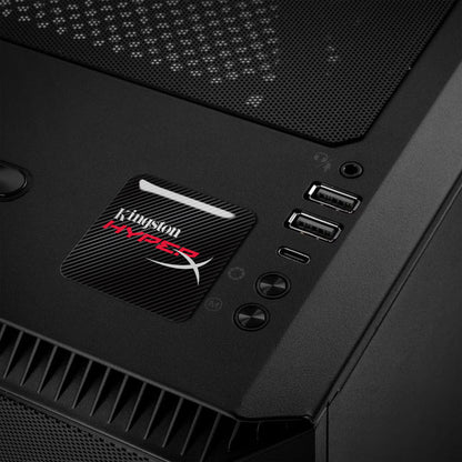 Kingston HyperX 1"x1" Chrome Effect Domed Case Badge / Sticker Logo