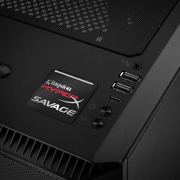 Kingston HyperX Savage 1"x1" Chrome Effect Domed Case Badge / Sticker Logo
