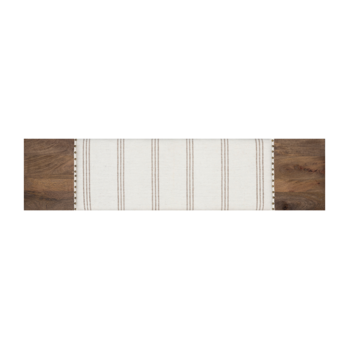 Top surface of Landour wooden bench 120cm – walnut tone – buy online in Australia