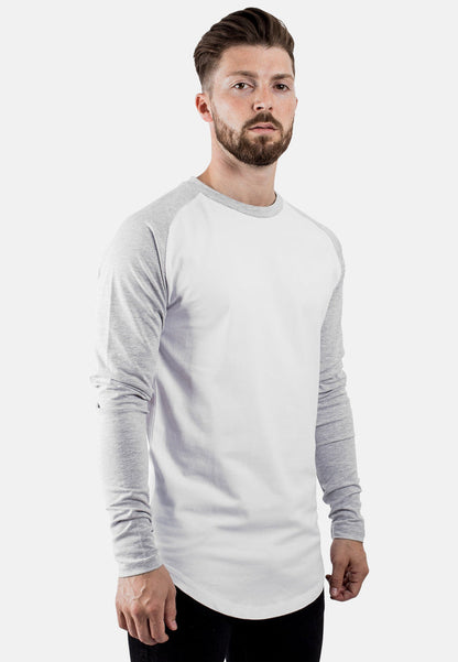 Blackskies-Longline-Baseball-T-Shirt-White-Grey-Side-2