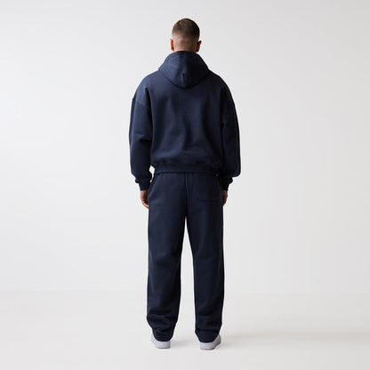 Loose Fit Cropped Hoodie | Navy