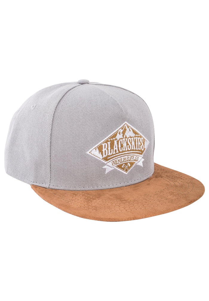 Blackskies-Lumberjack-Snapback-Cap-Grey-Side-Suede
