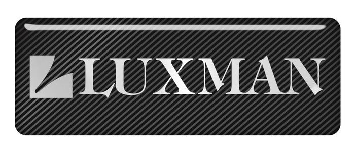 Luxman 2.75"x1" Chrome Effect Domed Case Badge / Sticker Logo