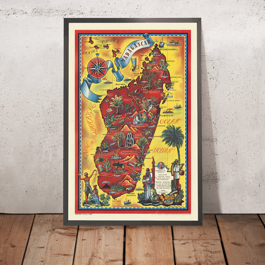 A framed image of