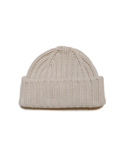 lost & found Margaret Howell Margaret Howell Chunky Rib Beanie Merino Cashmere Cream