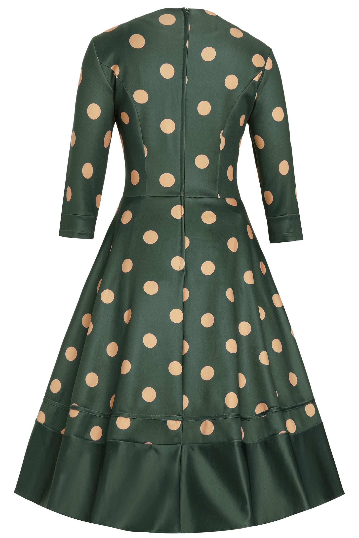 Maria Green Circle Dress With Polka Dots