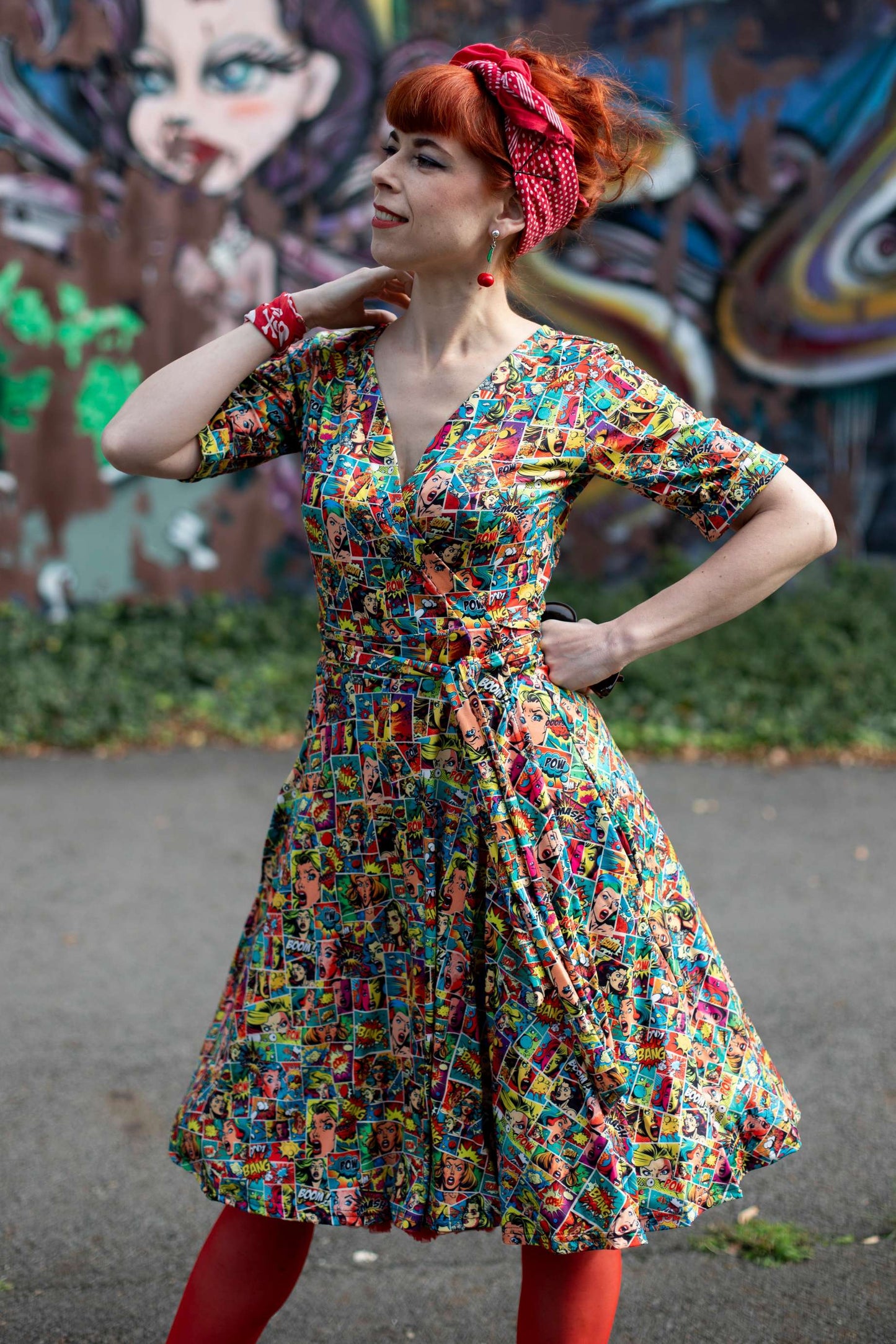 Matilda Comic Wrap Dress