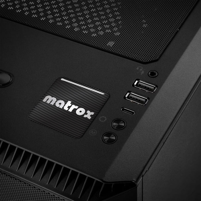 Matrox 1"x1" Chrome Effect Domed Case Badge / Sticker Logo