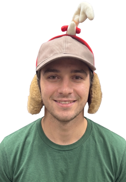 Max the Dog (Adjustable) Adult Unisex Hat with Antlers