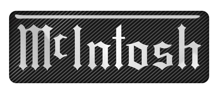 McIntosh 2.75"x1" Chrome Effect Domed Case Badge / Sticker Logo