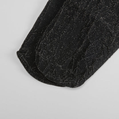 Media panty negra con brillos
