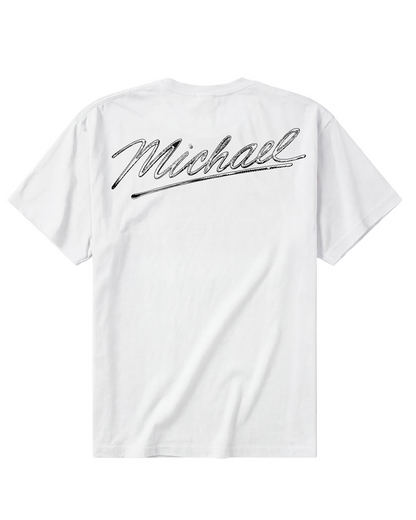 Michael Poster Tee - White