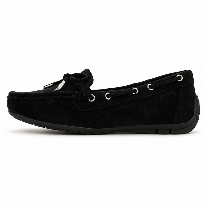 Mocasin Negro Mujer Casual Chalada Nautico Chalada