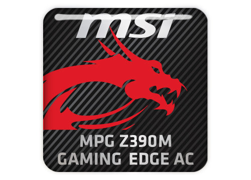 MSI MPG Z390M GAMING EDGE AC Motherboard 1"x1" Chrome Effect Domed Case Badge / Sticker Logo