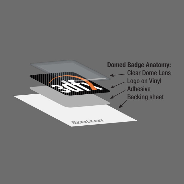 MSI Radeon RX 590 1"x1" Chrome Effect Domed Case Badge / Sticker Logo