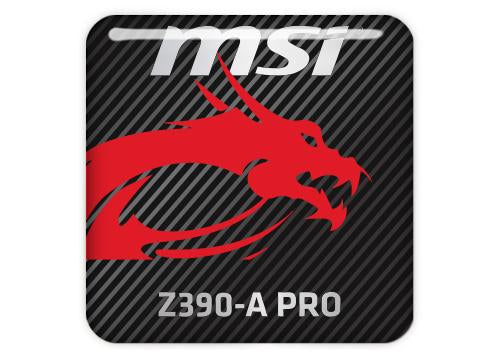 MSI Z390-A PRO Motherboard 1"x1" Chrome Effect Domed Case Badge / Sticker Logo