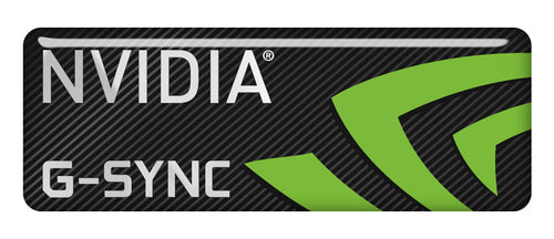 nVidia G-Sync 2.75"x1" Chrome Effect Domed Case Badge / Sticker Logo