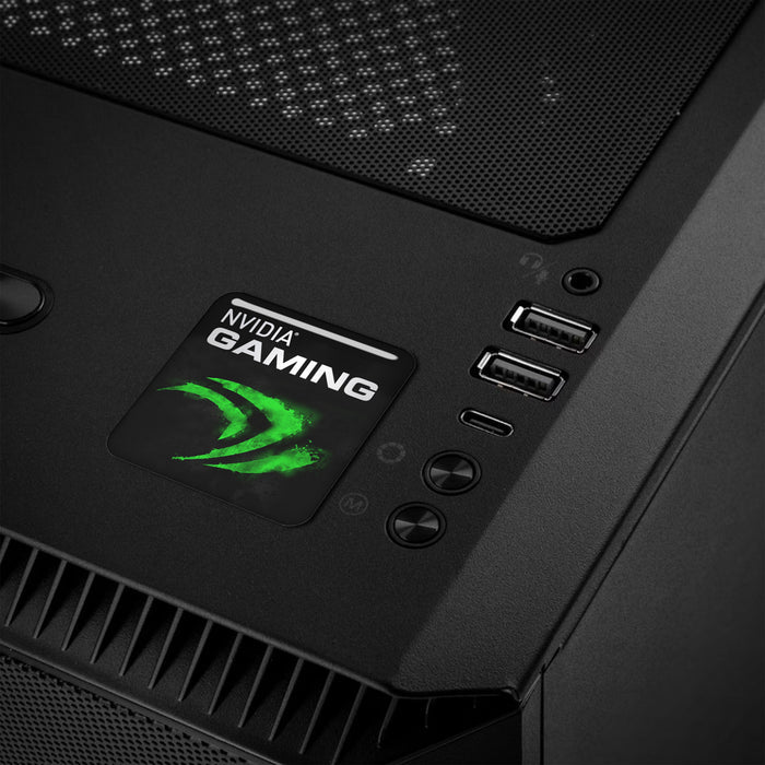 nVidia Gaming 1"x1" Chrome Effect Domed Case Badge / Sticker Logo