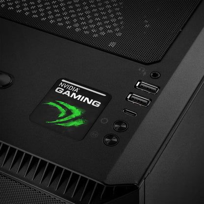 nVidia Gaming 1"x1" Chrome Effect Domed Case Badge / Sticker Logo