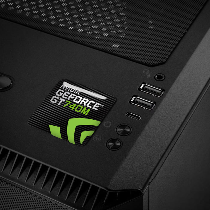 nVidia GeForce GT 740M 1"x1" Chrome Effect Domed Case Badge / Sticker Logo