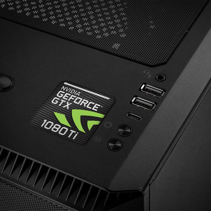 nVidia GeForce GTX 1080 Ti 1"x1" Chrome Effect Domed Case Badge / Sticker Logo