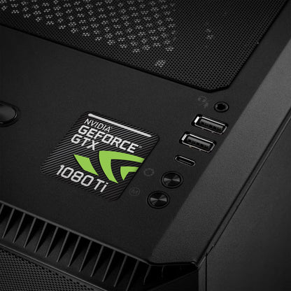 nVidia GeForce GTX 1080 Ti 1"x1" Chrome Effect Domed Case Badge / Sticker Logo