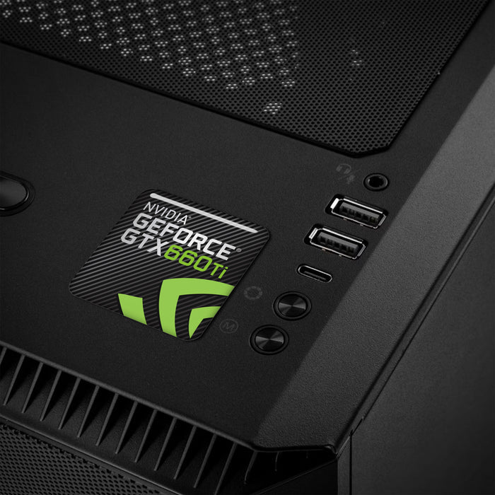nVidia GeForce GTX 660 Ti 1"x1" Chrome Effect Domed Case Badge / Sticker Logo