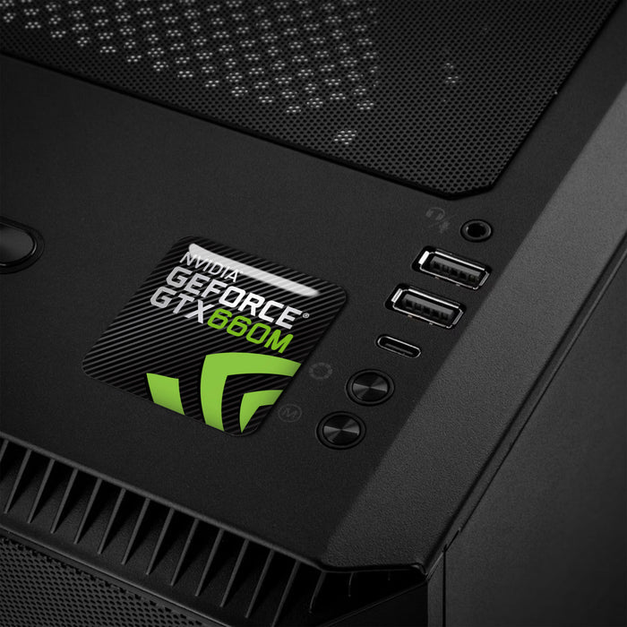 nVidia GeForce GTX 660M 1"x1" Chrome Effect Domed Case Badge / Sticker Logo