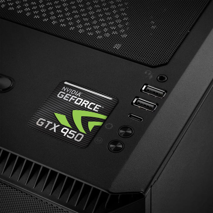 nVidia GeForce GTX 950 1"x1" Chrome Effect Domed Case Badge / Sticker Logo