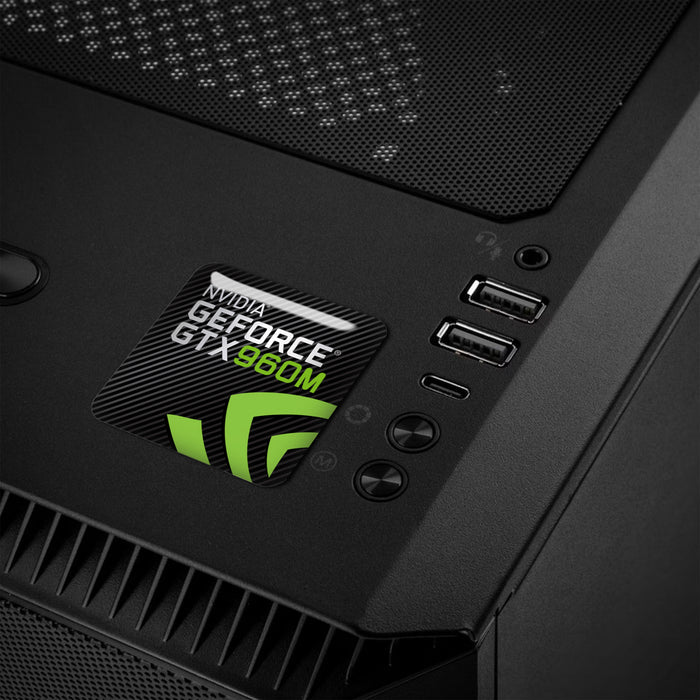 nVidia GeForce GTX 960M 1"x1" Chrome Effect Domed Case Badge / Sticker Logo