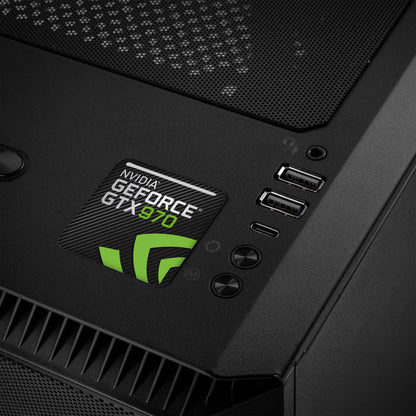 nVidia GeForce GTX 970 1"x1" Chrome Effect Domed Case Badge / Sticker Logo
