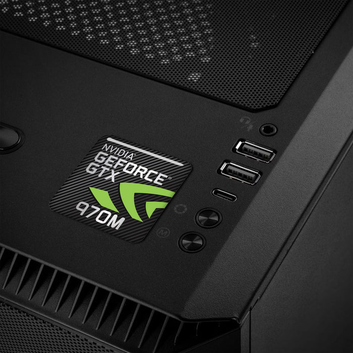nVidia GeForce GTX 970M 1"x1" Chrome Effect Domed Case Badge / Sticker Logo
