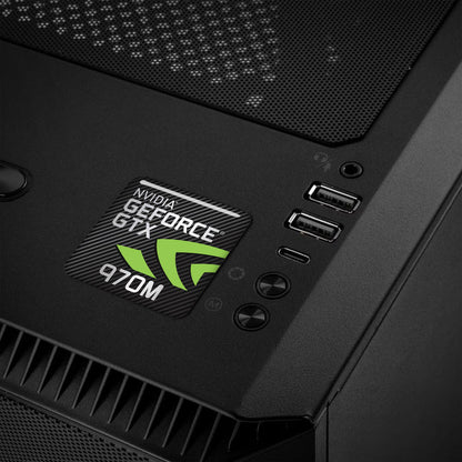 nVidia GeForce GTX 970M 1"x1" Chrome Effect Domed Case Badge / Sticker Logo