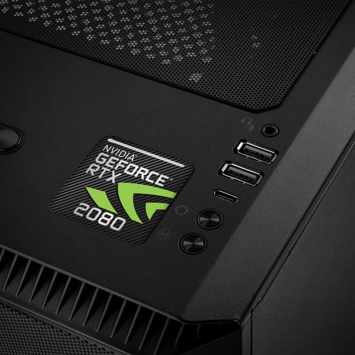 nVidia GeForce RTX 2080 1"x1" Chrome Effect Domed Case Badge / Sticker Logo