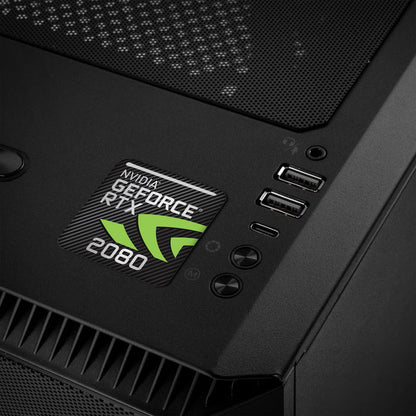 nVidia GeForce RTX 2080 1"x1" Chrome Effect Domed Case Badge / Sticker Logo