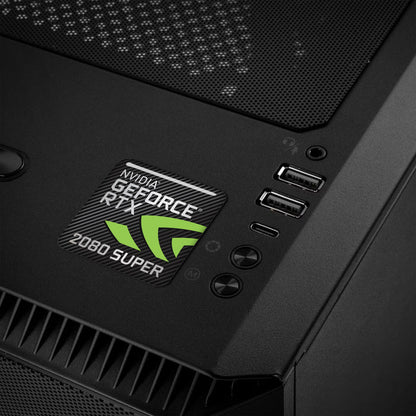nVidia GeForce RTX 2080 SUPER 1"x1" Chrome Effect Domed Case Badge / Sticker Logo