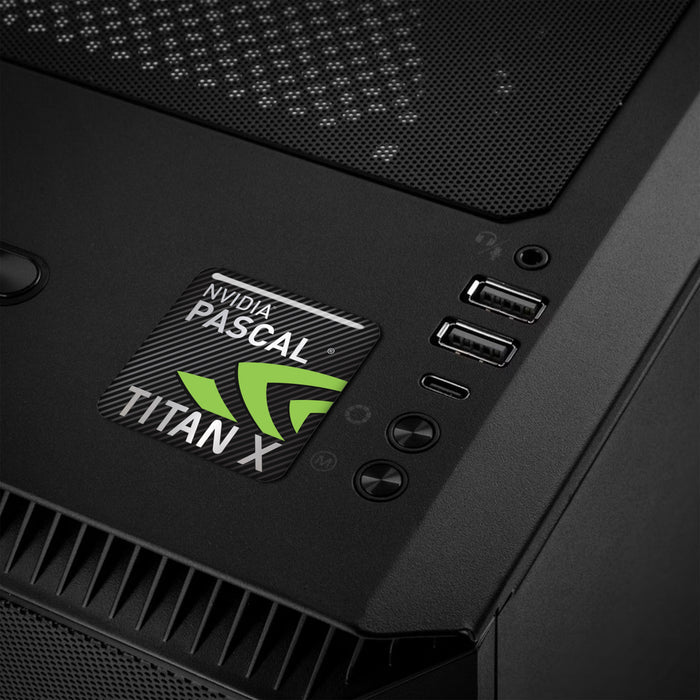 nVidia Pascal Titan X 1"x1" Chrome Effect Domed Case Badge / Sticker Logo