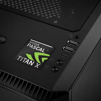 nVidia Pascal Titan X 1"x1" Chrome Effect Domed Case Badge / Sticker Logo