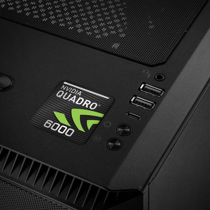nVidia Quadro 6000 1"x1" Chrome Effect Domed Case Badge / Sticker Logo