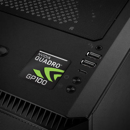 nVidia Quadro GP100 1"x1" Chrome Effect Domed Case Badge / Sticker Logo