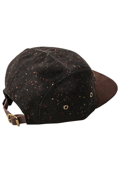 Blackskies-Obsidian-5-Panel-Hat-Blac-Speckle-Brown-Back